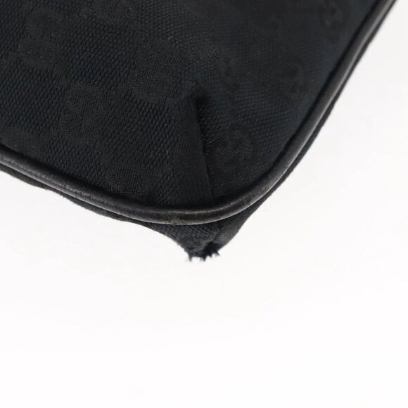 GUCCI GG Canvas Shoulder Bag Black Silver - Picture 13 of 16
